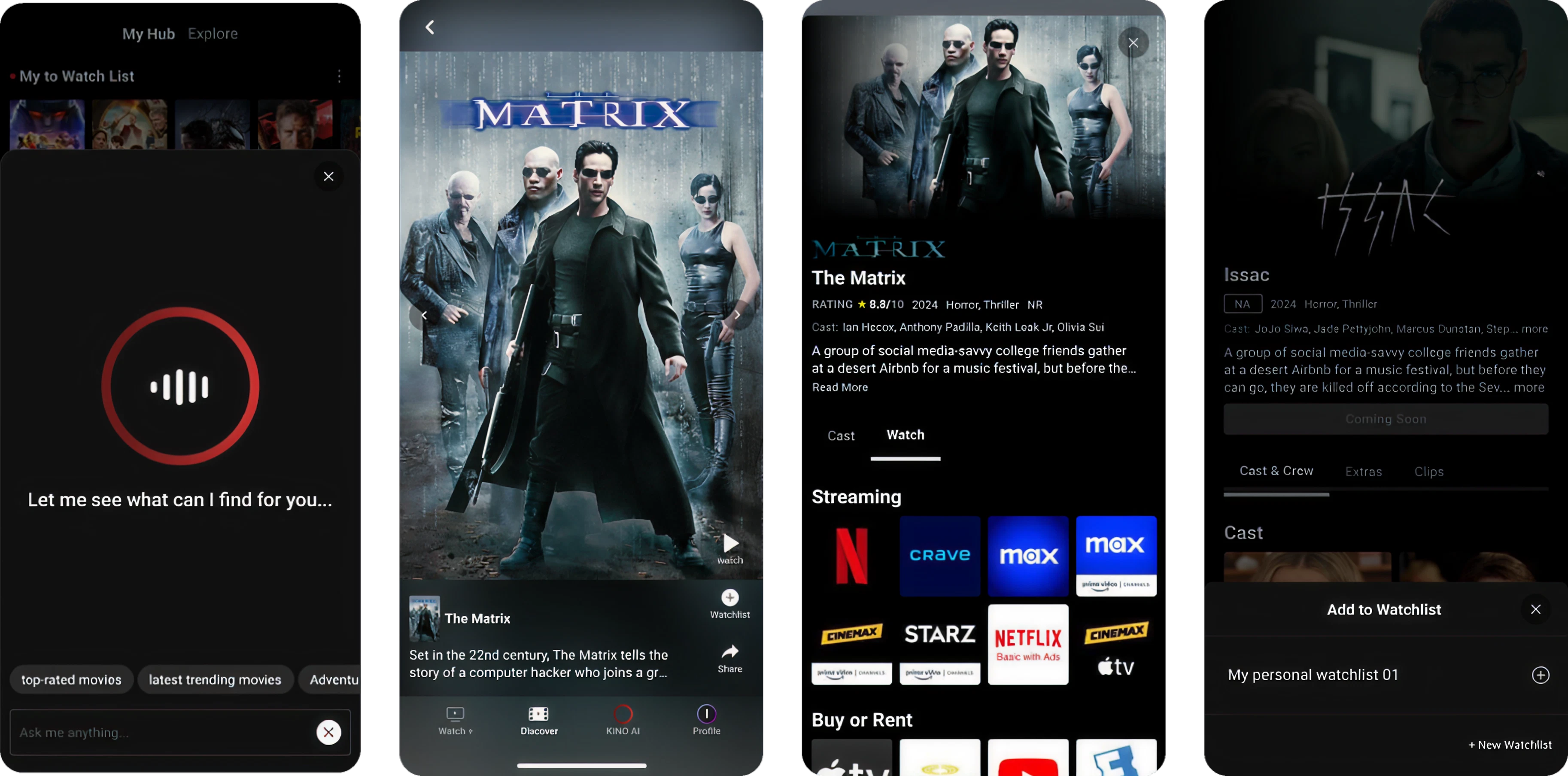 Final design - mobile screens