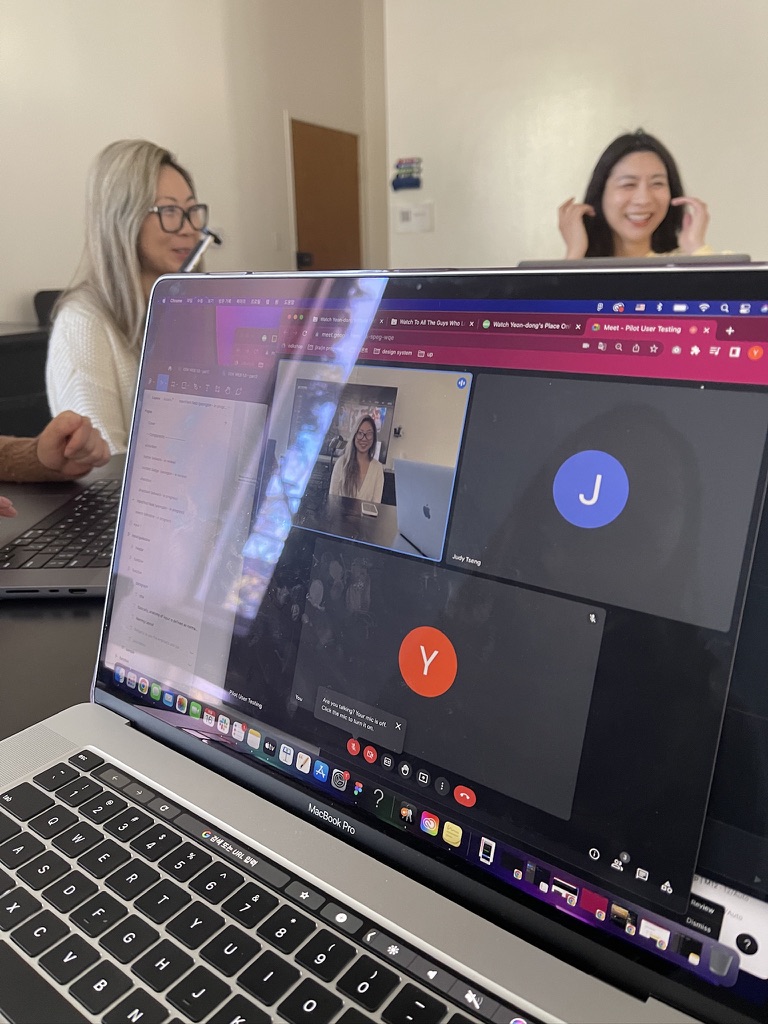 Usability testing session photo